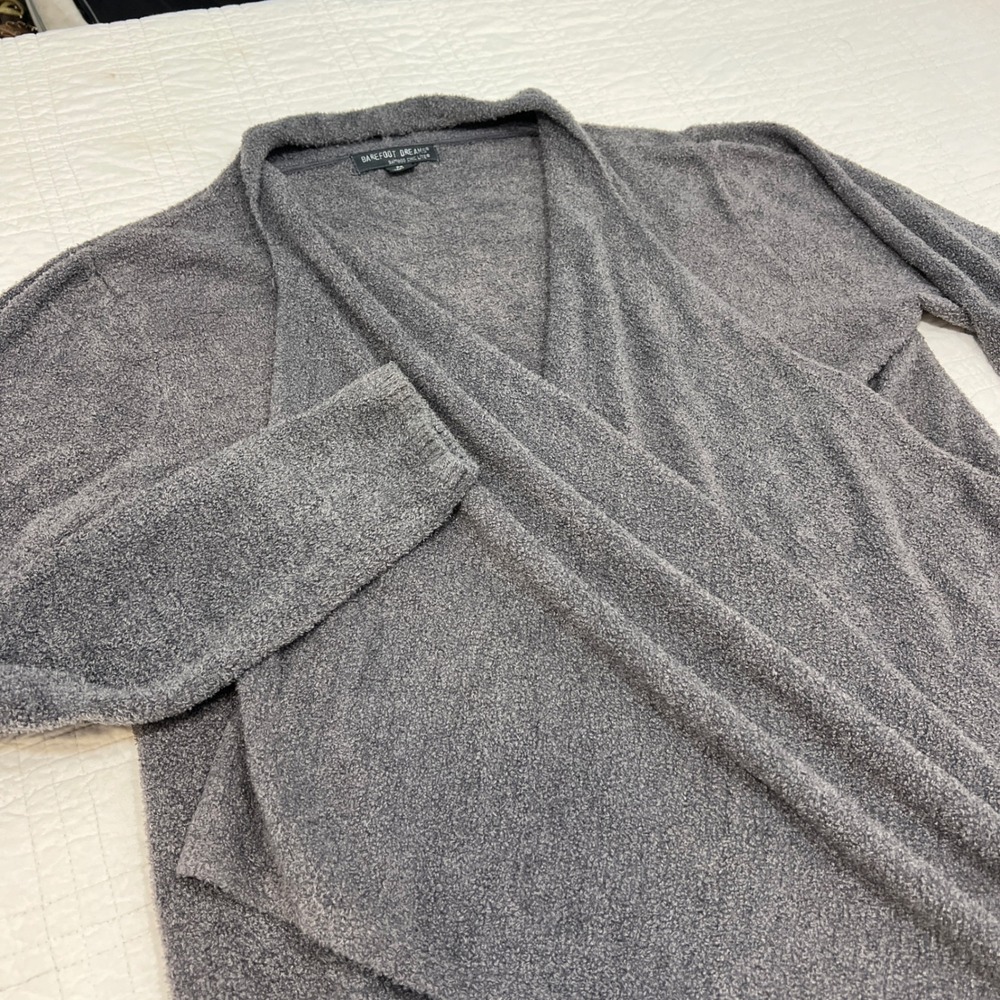 Barefoot Dreams Bamboo Chic Lite Circle Cardigan Carbon Gray 2X 436X Wrap